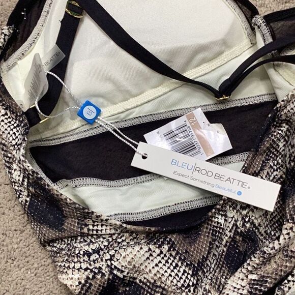 New. BLEU Rod Beattie snake print swimsuit. Retails $139 size 8 - Picture 10 of 11